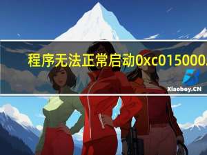 程序无法正常启动0xc0150002