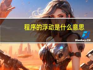 程序的浮动是什么意思
