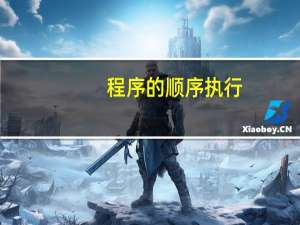 程序的顺序执行