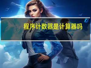 程序计数器是计算器吗