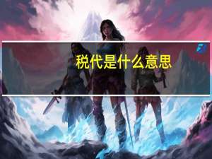 税代是什么意思