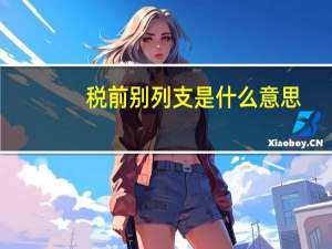 税前别列支是什么意思