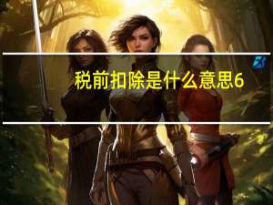 税前扣除是什么意思6