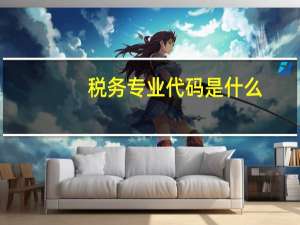税务专业代码是什么