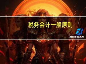 税务会计一般原则
