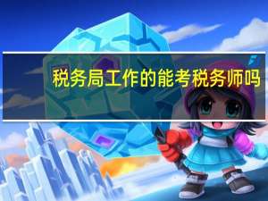 税务局工作的能考税务师吗