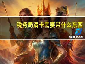 税务局清卡需要带什么东西