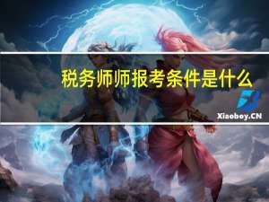 税务师师报考条件是什么