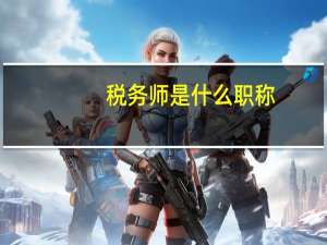税务师是什么职称