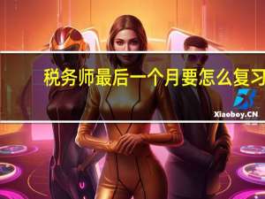 税务师最后一个月要怎么复习