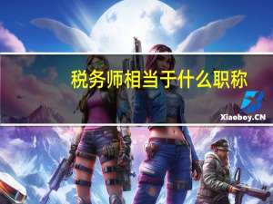 税务师相当于什么职称