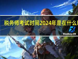 税务师考试时间2024年是在什么时候