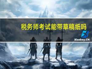 税务师考试能带草稿纸吗