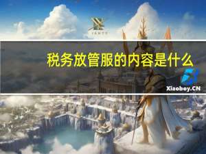 税务放管服的内容是什么