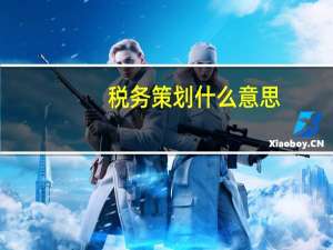 税务策划什么意思