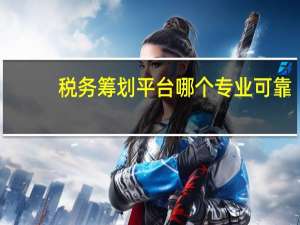 税务筹划平台哪个专业可靠