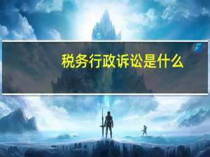 税务行政诉讼是什么