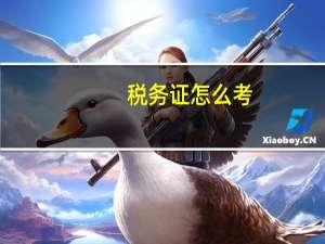 税务证怎么考