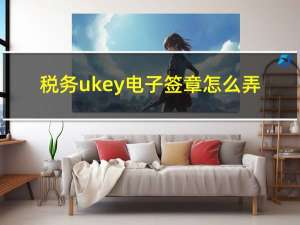 税务ukey电子签章怎么弄（税务ukey电子章怎么生成）