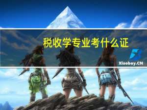税收学专业考什么证