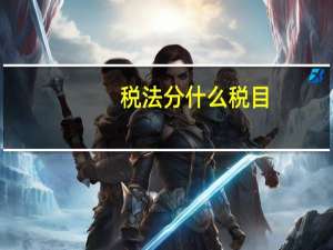 税法分什么税目