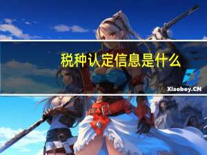 税种认定信息是什么