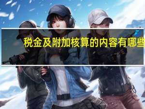 税金及附加核算的内容有哪些
