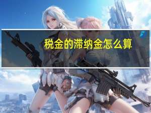 税金的滞纳金怎么算