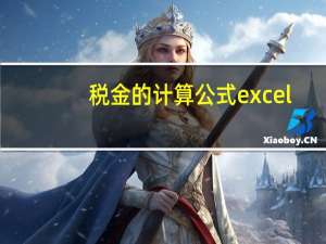 税金的计算公式excel（税金的计算公式）