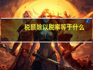 税额除以税率等于什么