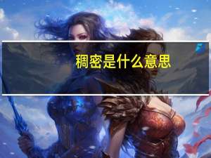 稠密是什么意思