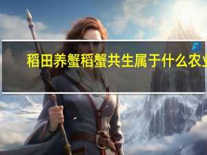 稻田养蟹稻蟹共生属于什么农业