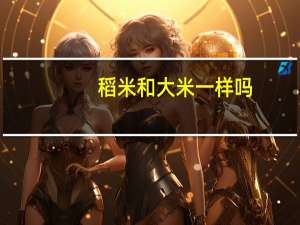 稻米和大米一样吗