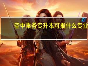 空中乘务专升本可报什么专业
