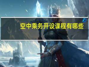 空中乘务开设课程有哪些