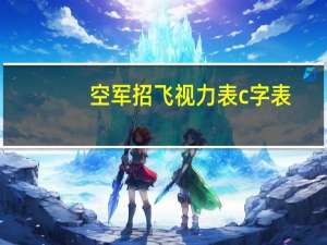 空军招飞视力表c字表（空军招飞c字视力表）