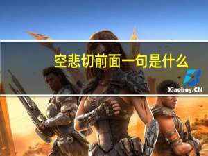 空悲切前面一句是什么（空悲切是什么意思）