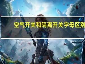 空气开关和隔离开关字母区别