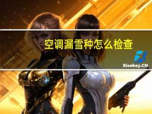 空调漏雪种怎么检查