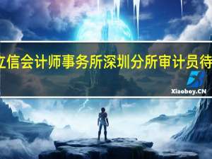 立信会计师事务所深圳分所审计员待遇如何