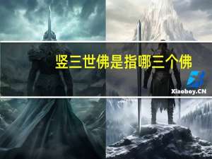 竖三世佛是指哪三个佛（竖三世佛）