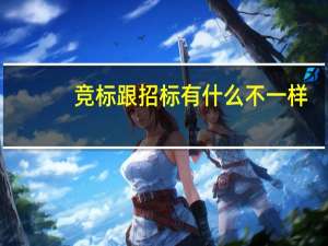 竞标跟招标有什么不一样