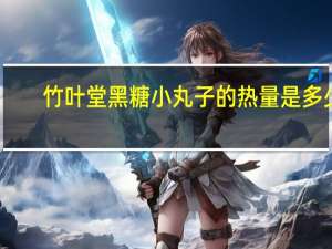 竹叶堂 黑糖小丸子的热量是多少