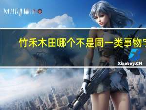 竹禾木田哪个不是同一类事物字