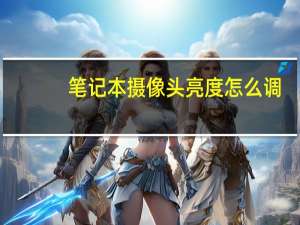笔记本摄像头亮度怎么调
