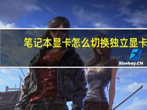 笔记本显卡怎么切换独立显卡（笔记本显卡）
