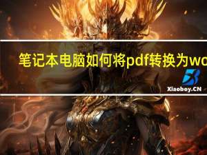 笔记本电脑如何将pdf转换为word（如何将pdf转换为word）
