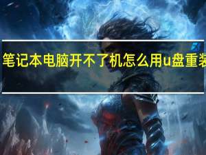 笔记本电脑开不了机怎么用u盘重装系统（笔记本开不了机怎么用u盘重装系统）