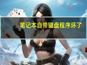 笔记本自带键盘程序坏了