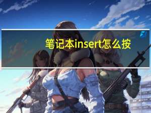 笔记本insert怎么按